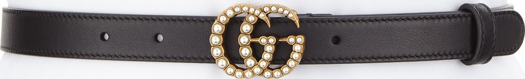 Gucci Leather Belt w/ Double G Buckle