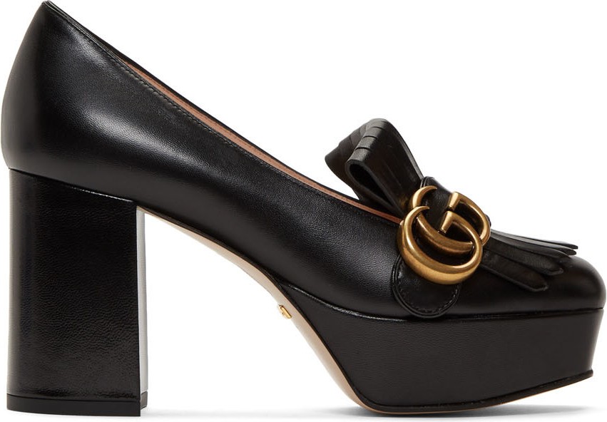 Gucci Black Marmont Pumps