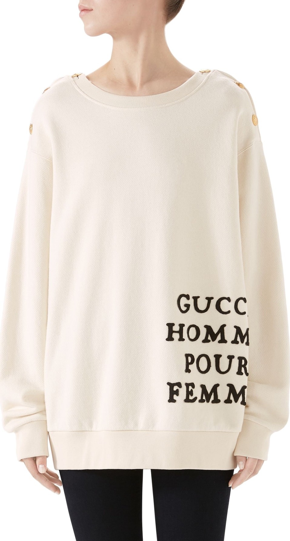 Gucci Patched Cotton Jersey Sweatshirt