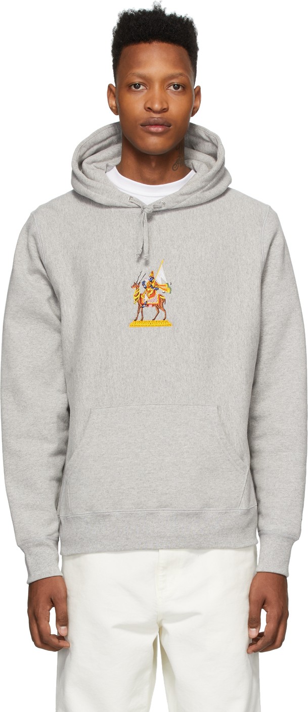 Noah NYC Grey Vayu Raglan Hoodie