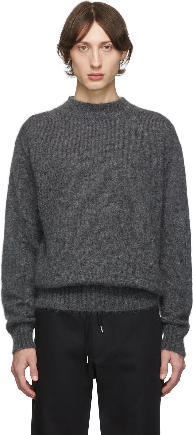 Schnayderman's Grey Mohair Crewneck Sweater