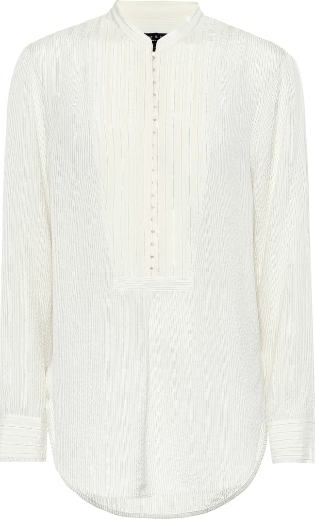 Rag & Bone Alfie striped silk-blend shirt