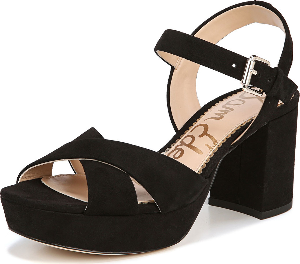 Sam Edelman Jolene Suede Chunky-Heel Sandal