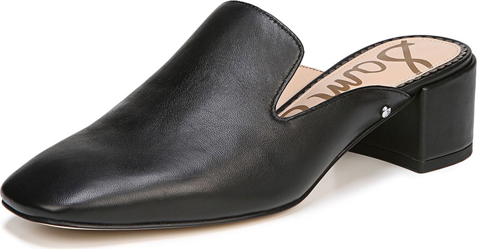 Sam Edelman Adair Leather Block-Heel Mule Slide