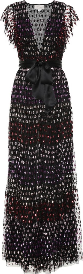 Temperley London Sequinned tulle gown