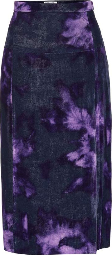 Altuzarra Pennant silk-blend velvet skirt
