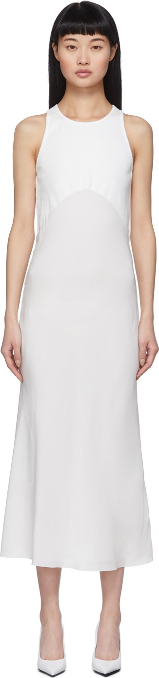 Haider Ackermann White Fabric Combination Dress
