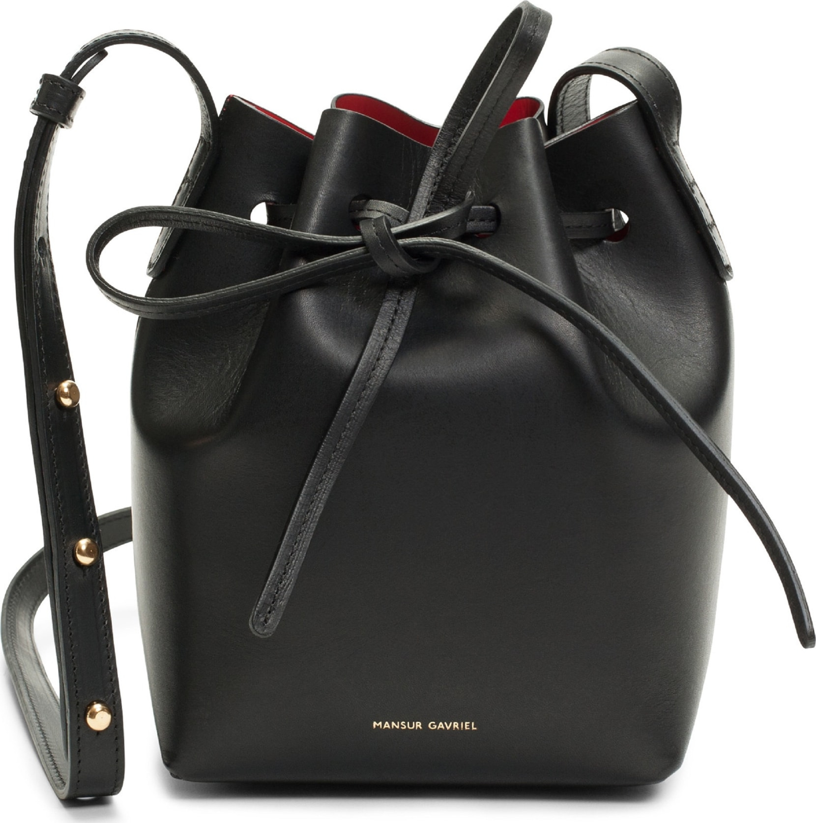 Mansur Gavriel Mini Leather Bucket Bag