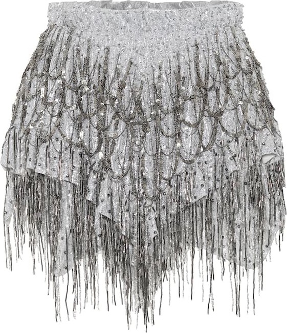 Isabel Marant Zulina embellished silk shorts