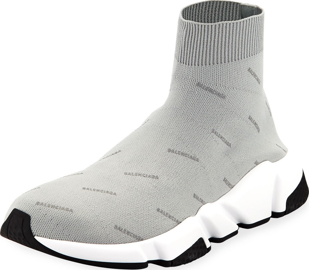 Balenciaga Men's Speed Mid-Top Sock Sneakers