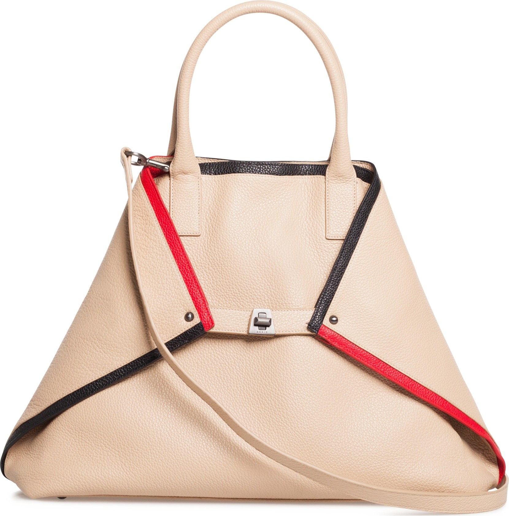 Akris AI Medium Top Handle Leather Tote