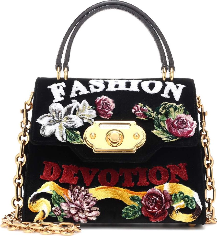 Dolce & Gabbana Welcome velvet shoulder bag