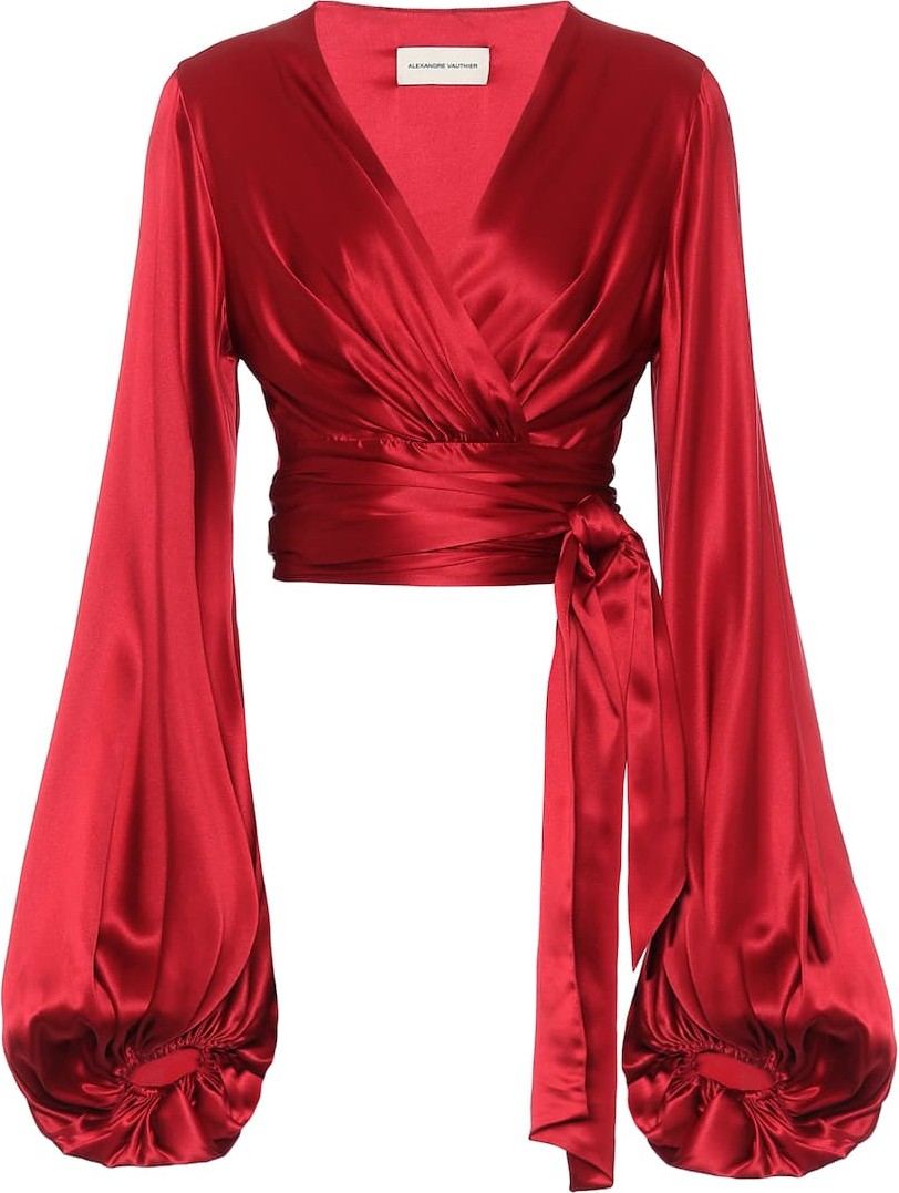 Alexandre Vauthier Stretch silk-satin top