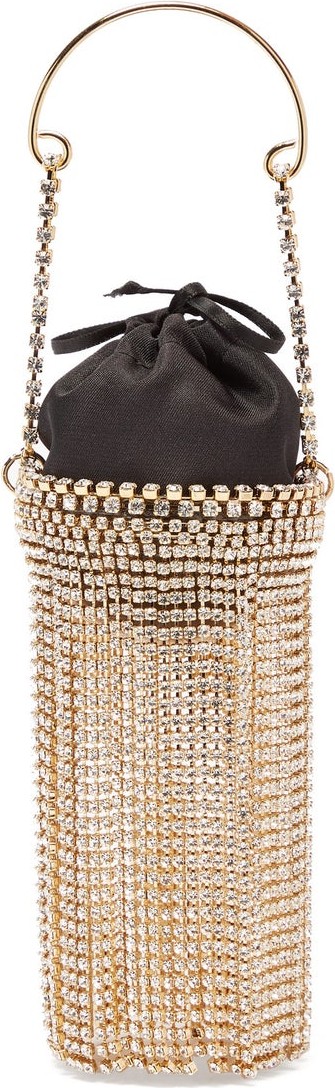 Rosantica Ghizlan mini crystal-embellished clutch bag
