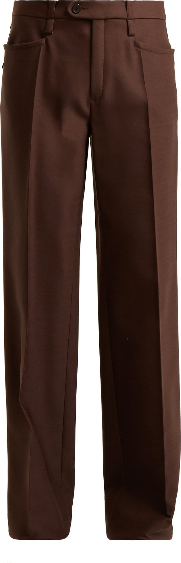 Chloe Mid-rise wide-leg wool-blend trousers
