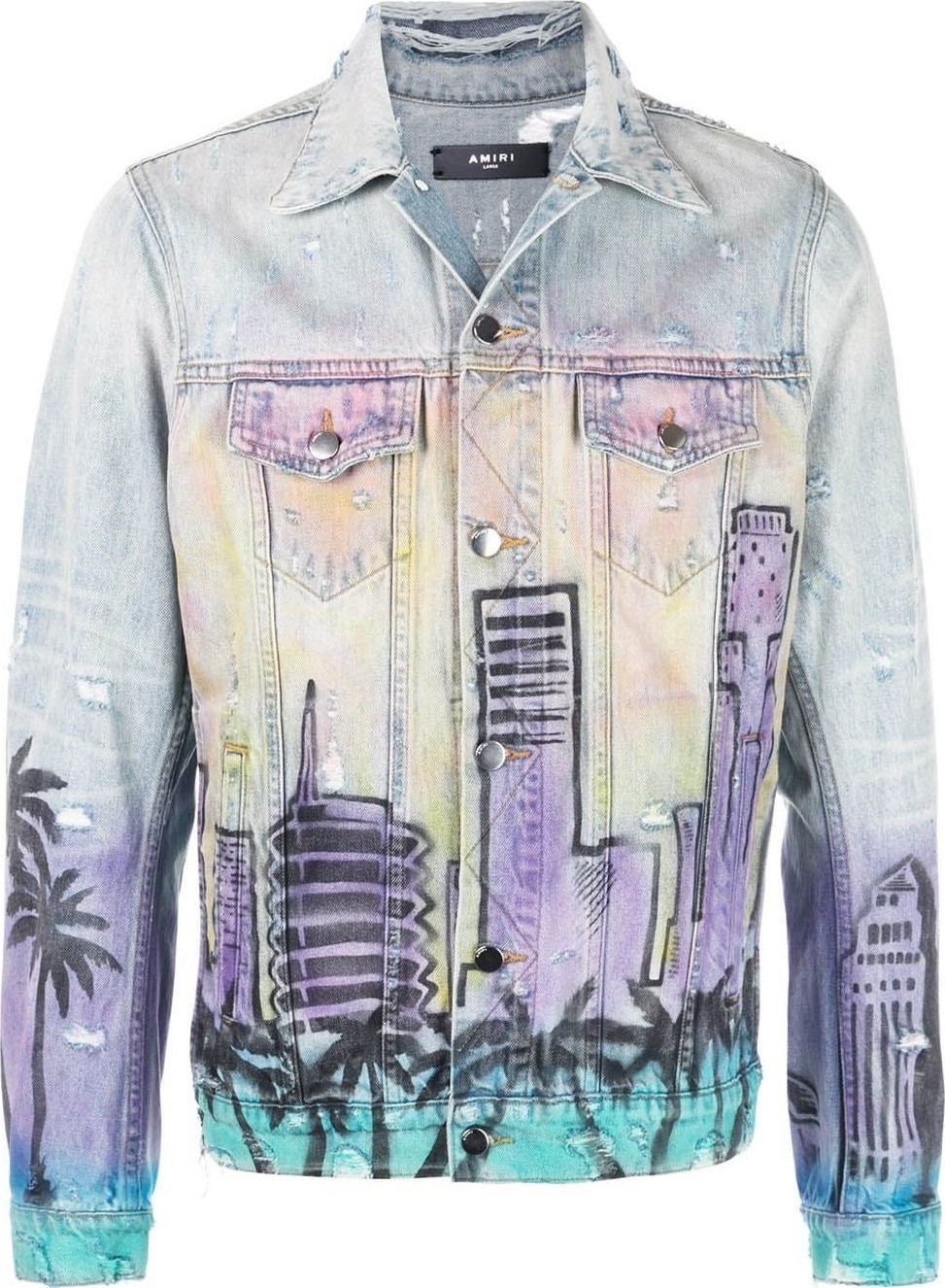 Amiri Airbrushed hollywood denim jacket