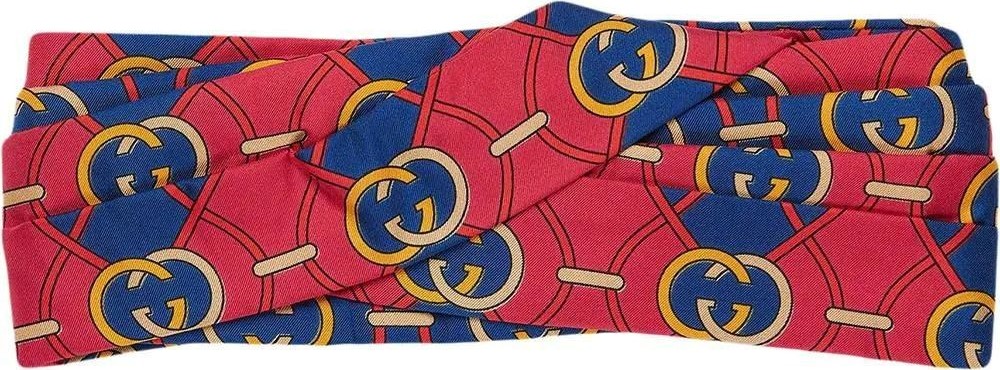 Gucci Headband with Interlocking G rhombus print