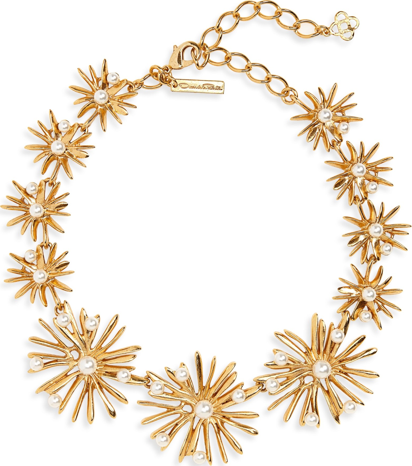 Oscar De La Renta Imitation Pearl Starburst Collar Necklace