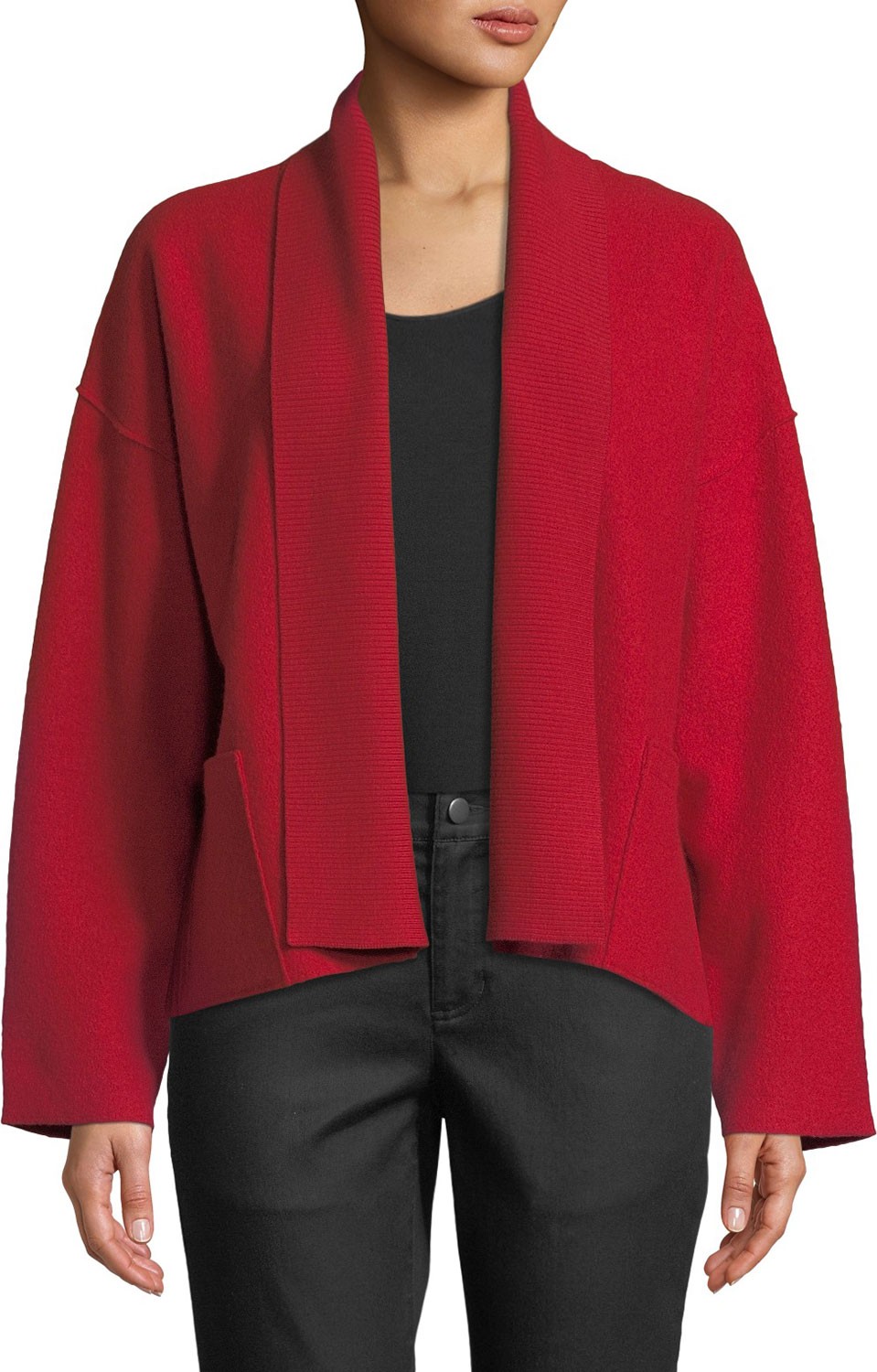 Eileen Fisher Lightweight Boiled Wool Jacket