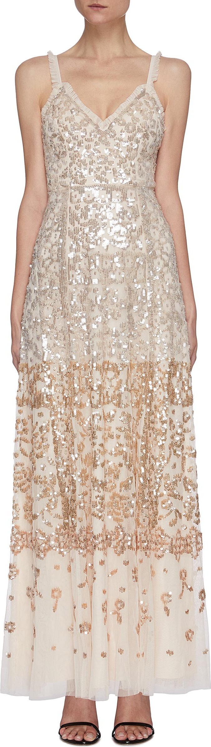 Needle & Thread Sequin embellished sleeveless gown