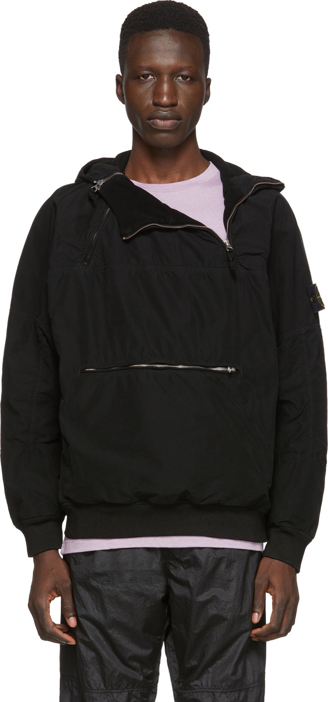 Stone Island Black Pullover Jacket