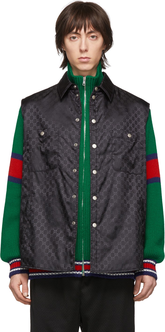 Gucci Black Jacquard GG Vest