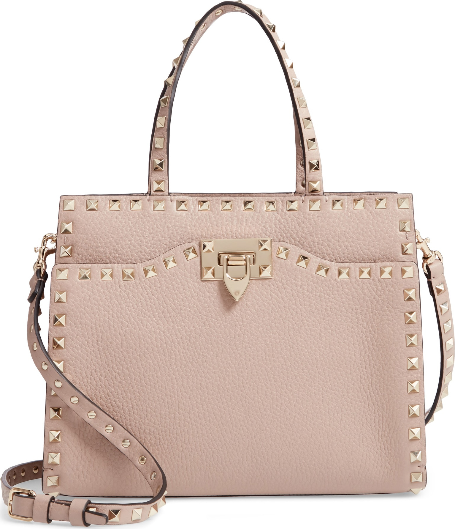 Valentino Small Rockstud Leather Satchel