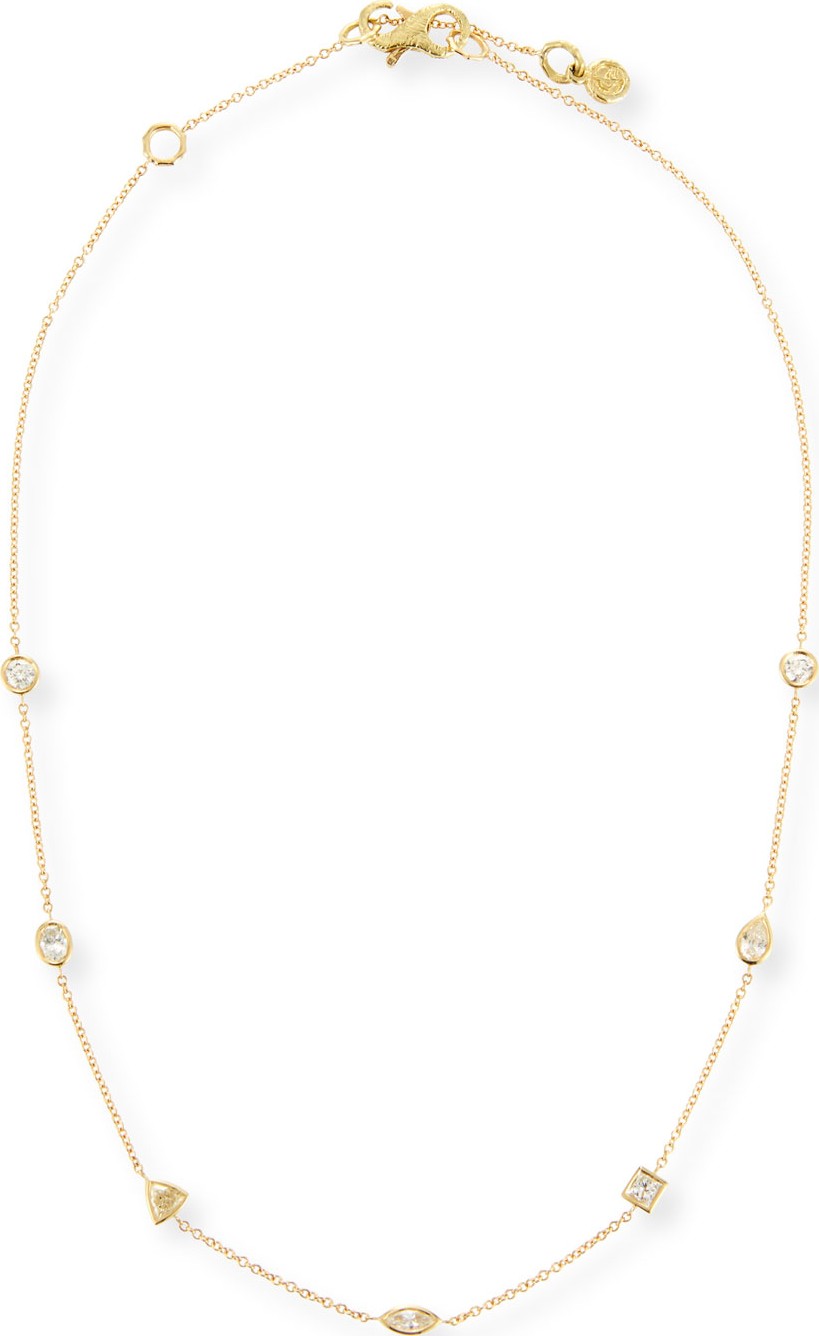 Dominique Cohen 18k Gold Mixed Diamond Choker Necklace
