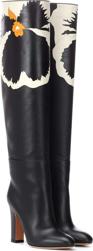 Valentino Valentino Garavani Bloomy leather boots