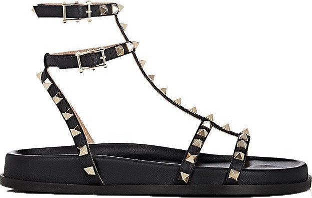 Valentino rockstud leather t-strap sandal