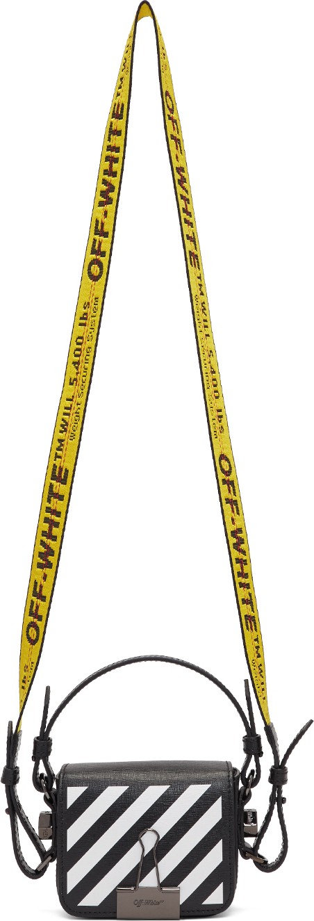 Off White Black & White Diag Baby Flap Bag