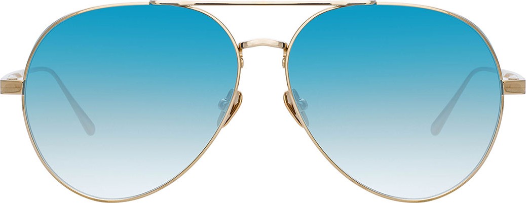 Linda Farrow Titanium Aviator Sunglasses