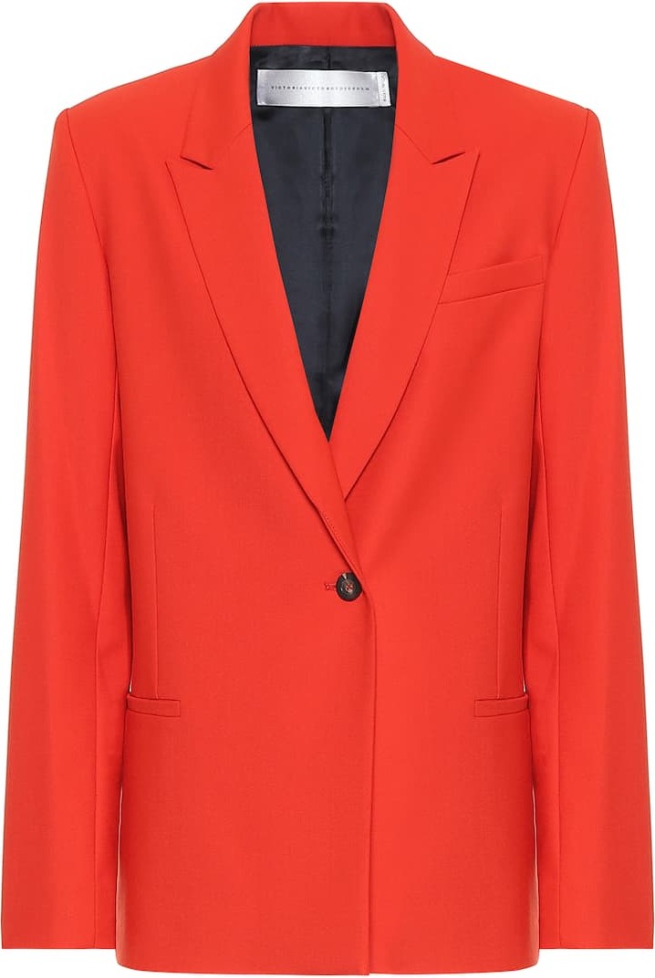 VICTORIA, VICTORIA BECKHAM Wool-blend blazer