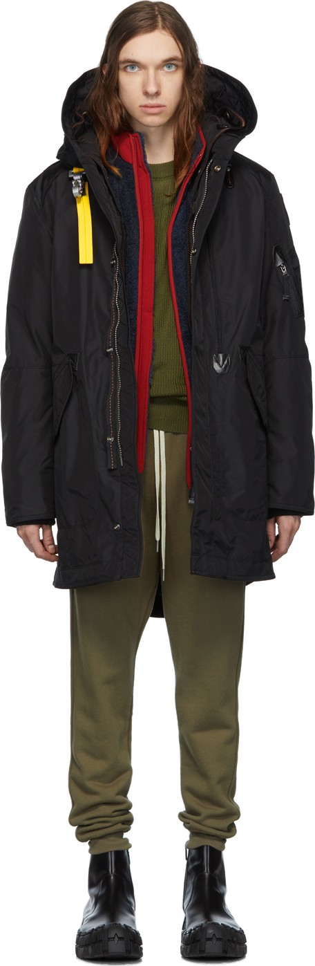 Parajumpers Black Down Masterpiece Right Hand Jacket