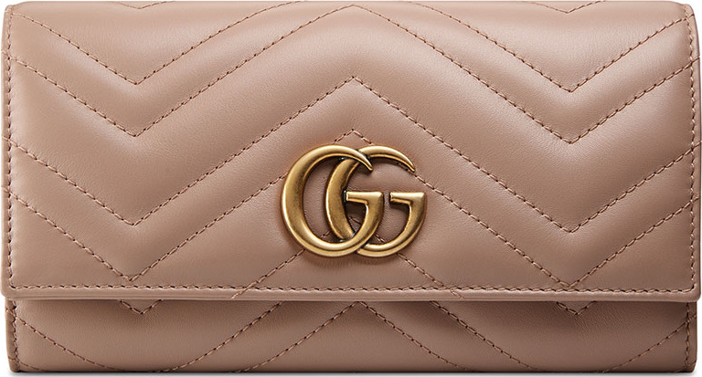 Gucci GG Marmont Quilted Continental Flap Wallet