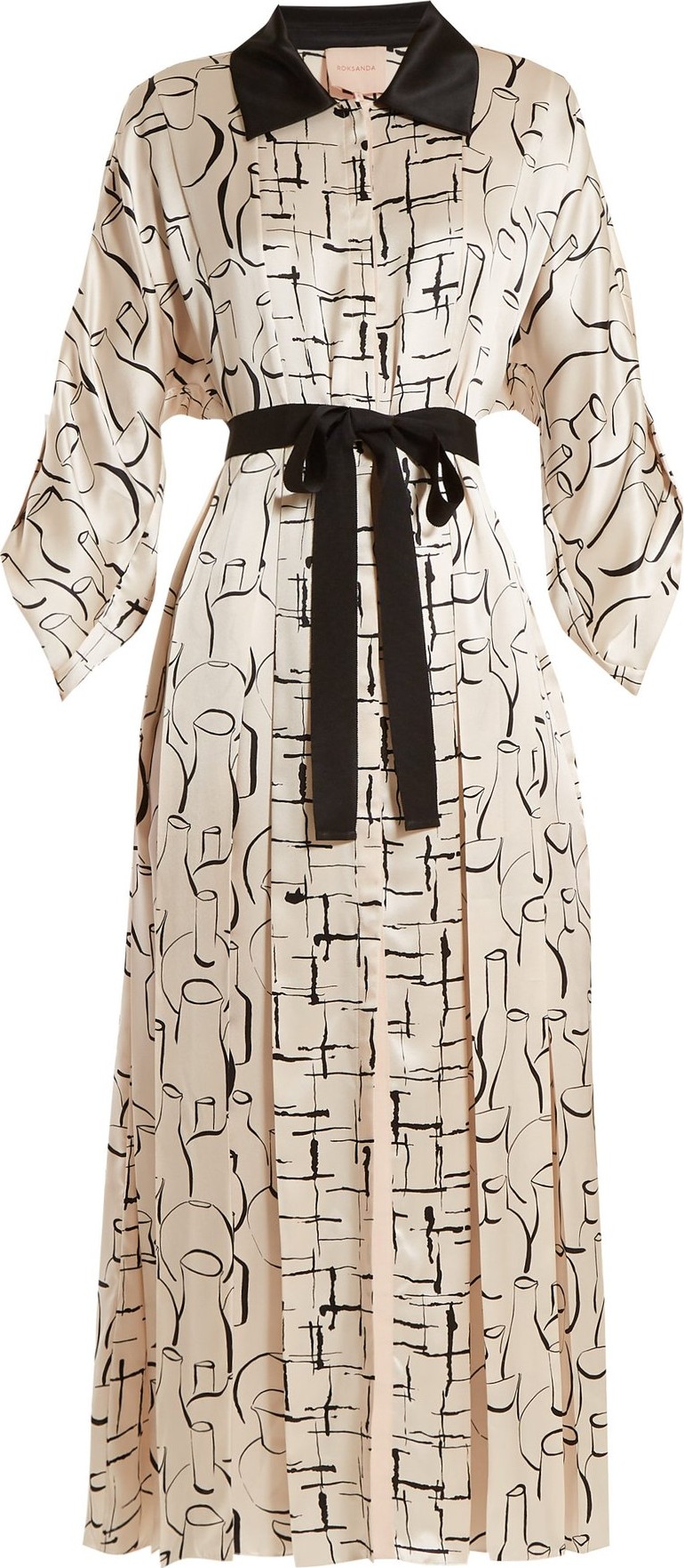 Roksanda Lucinda ink-print satin dress