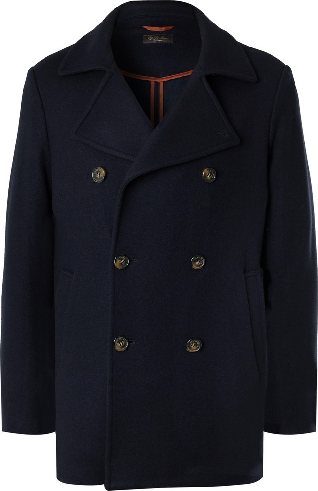 Loro Piana Bellrock Cashmere-Blend Peacoat