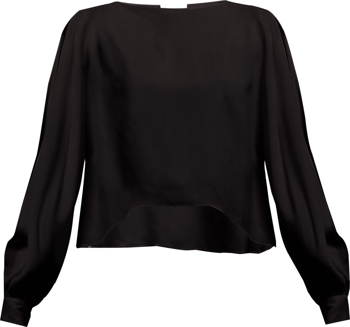 Alexandre Vauthier Slit batwing-sleeve crepe blouse