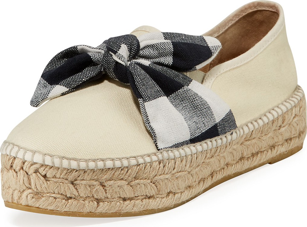 Loeffler Randall Rowan Canvas Gingham Espadrille Flats