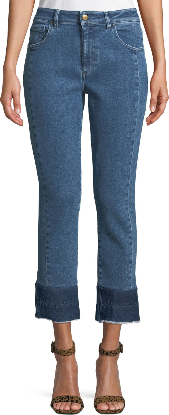 Acynetic Tiana Cropped Raw-Hem Jeans