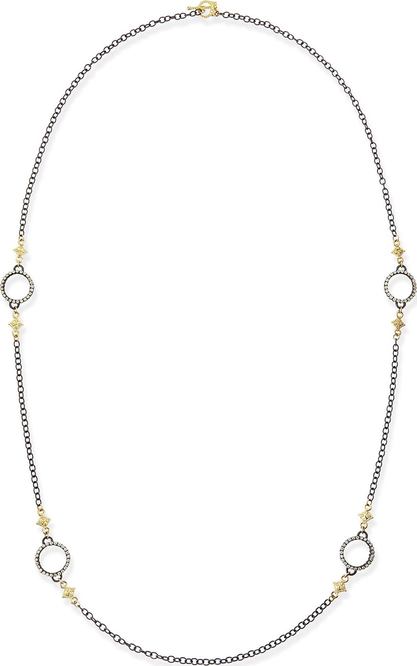 Armenta Midnight Heraldry Necklace with Diamonds