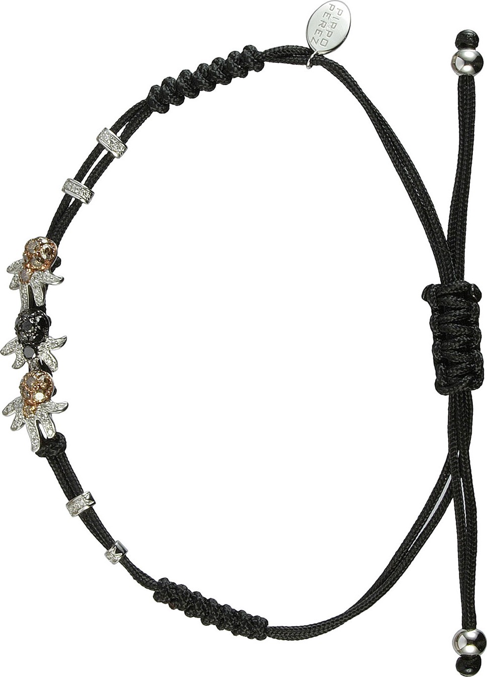 Pippo Perez 18k White Gold Diamond 3-Octopus Bracelet