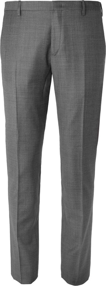 Paul Smith Navy Soho Slim-Fit Puppytooth Wool Suit Trousers