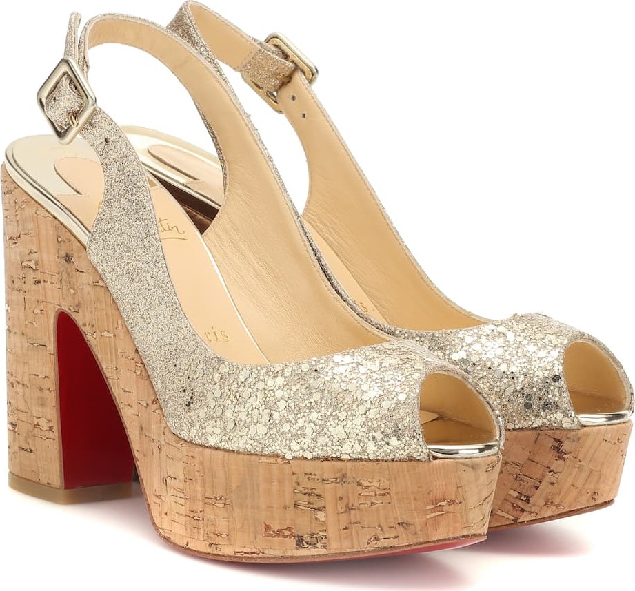 Christian Louboutin Dona Anna glitter platform sandals