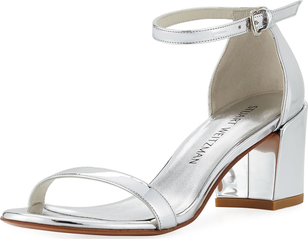Stuart Weitzman Simple Metallic 55mm City Sandals