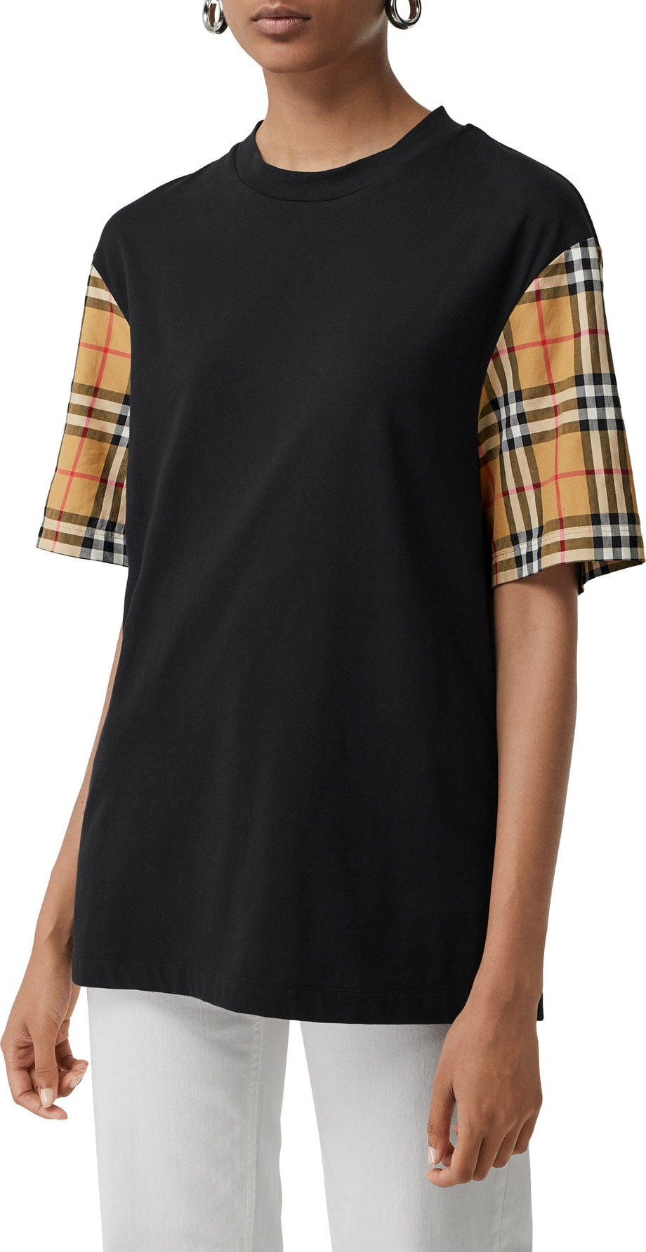 Burberry London England Serra Vintage Check Sleeve Tee