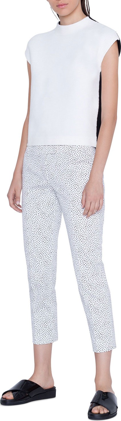 Akris Punto Frankie Memphis Pastina Printed Cropped Mid-Rise Pants