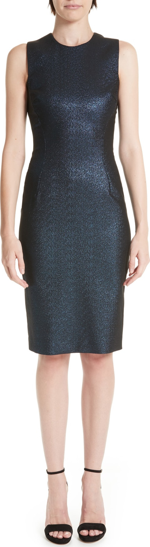 Versace Collection Metallic Shimmer Sheath Dress