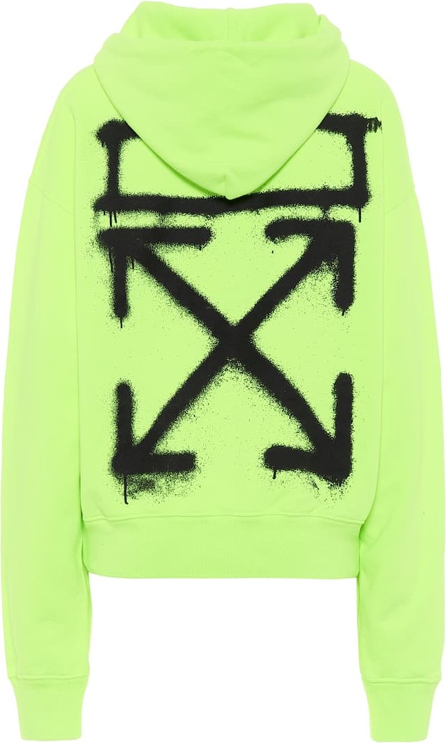 Off White Cotton-jersey hoodie