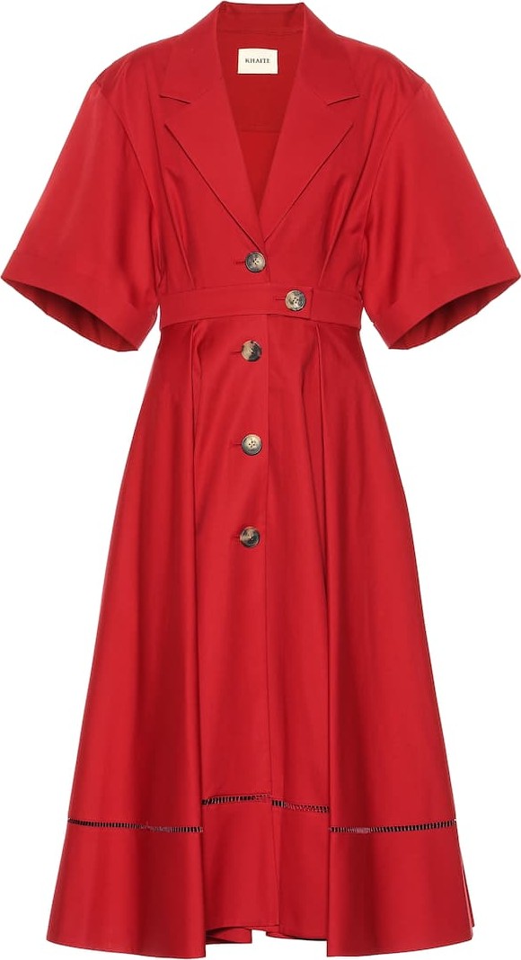 Khaite Chloé cotton midi dress